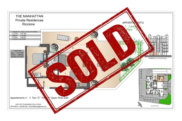 Appartamento n. 2 |  Typo C | Upper West Side Piano n. 1 | 1 Camera